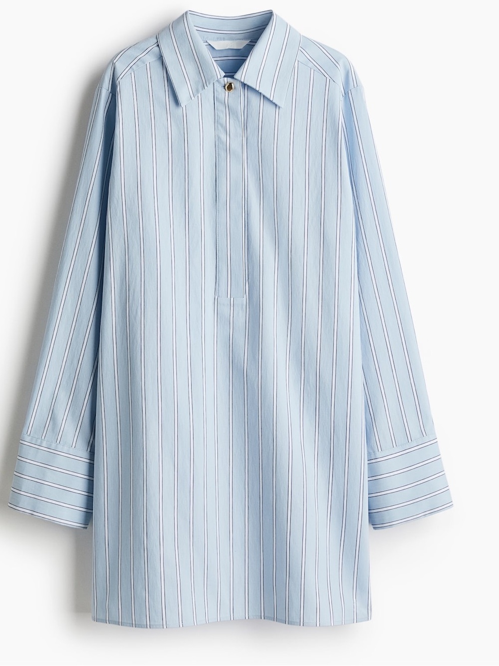 H&M Light Blue Striped Shirt Dress